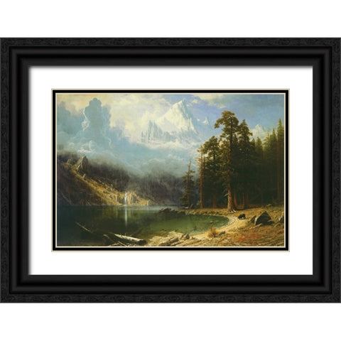 Mount Corcoran Black Ornate Wood Framed Art Print with Double Matting by Bierstadt, Albert