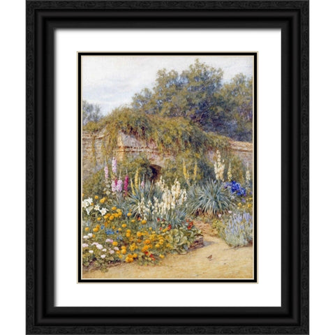 Gertrude Jekylls Garden, Munstead Wood Black Ornate Wood Framed Art Print with Double Matting by Allingham, Helen