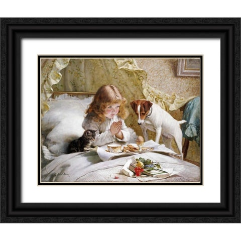 Suspense Black Ornate Wood Framed Art Print with Double Matting by Barber, Charles Burton