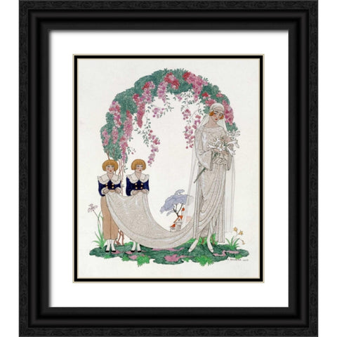 The Bride Black Ornate Wood Framed Art Print with Double Matting by Barbier, Georges