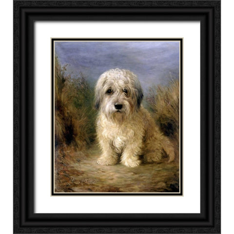 A Dandie Dinmont Black Ornate Wood Framed Art Print with Double Matting by Cheviot, Lilian
