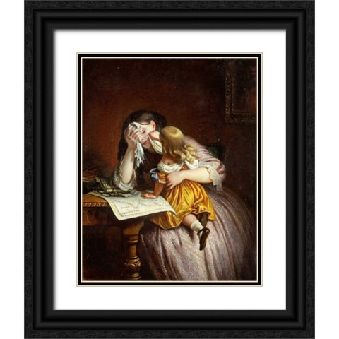 News From Sebastapol Black Ornate Wood Framed Art Print with Double Matting by Cope, Charles West
