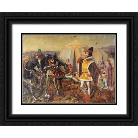 The Dauphin of France Black Ornate Wood Framed Art Print with Double Matting by Deverell, Walter Howell