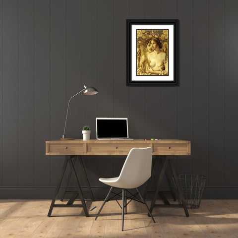 Innocence Black Ornate Wood Framed Art Print with Double Matting by Hawkins, Louis Weldon