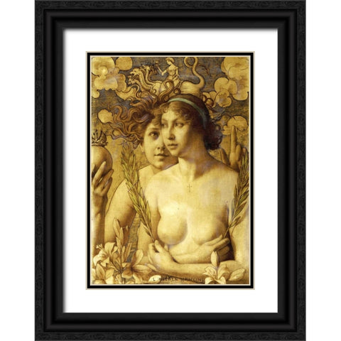 Innocence Black Ornate Wood Framed Art Print with Double Matting by Hawkins, Louis Weldon