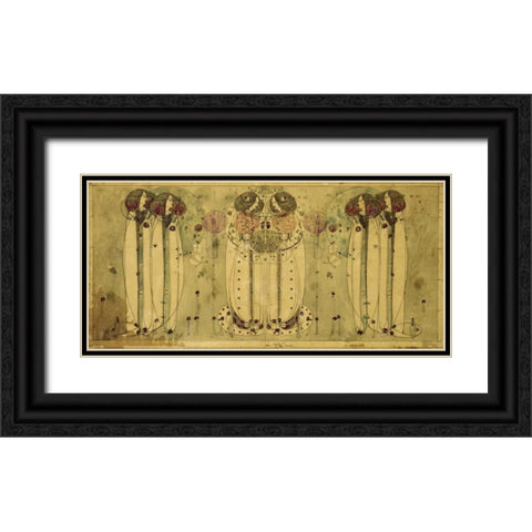 The Wassail Black Ornate Wood Framed Art Print with Double Matting by Mackintosh, Charles Rennie