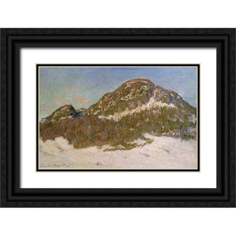 Mount Kolsaas in Sunlight Black Ornate Wood Framed Art Print with Double Matting by Monet, Claude
