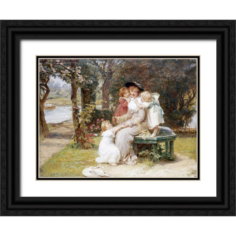 Me Too? Black Ornate Wood Framed Art Print with Double Matting by Morgan, Frederick