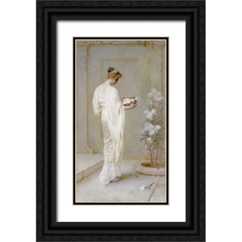 Divinely Fair Black Ornate Wood Framed Art Print with Double Matting by Schafer, Henry Thomas
