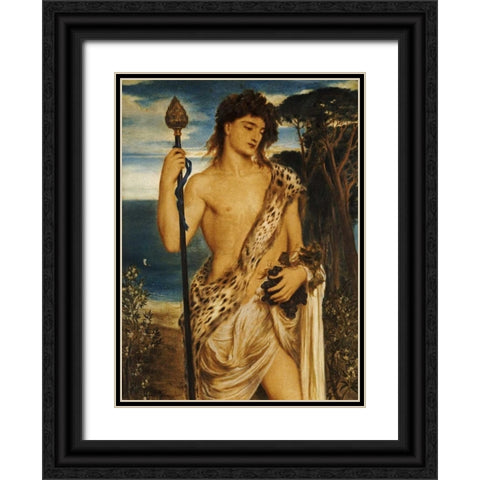 Bacchus Black Ornate Wood Framed Art Print with Double Matting by Solomon, Simeon