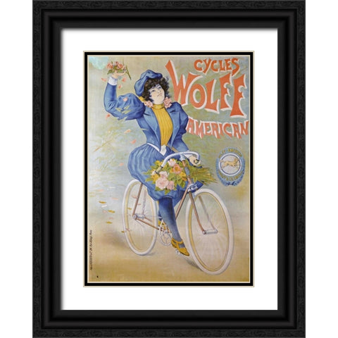 Cycles Wolff, American Black Ornate Wood Framed Art Print with Double Matting by Unknown