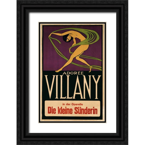 Villany Black Ornate Wood Framed Art Print with Double Matting by Unknown