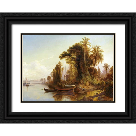 Paisaje Venezolano Black Ornate Wood Framed Art Print with Double Matting by Bellerman, Ferdinand