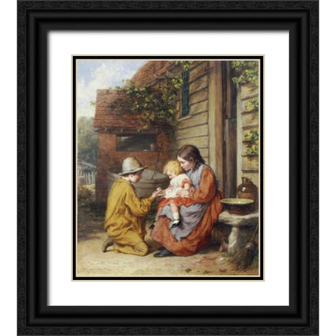 The Present Black Ornate Wood Framed Art Print with Double Matting by Bromley, William