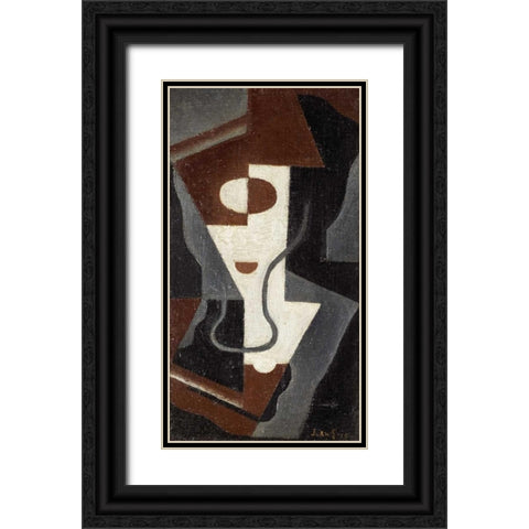 Glass Black Ornate Wood Framed Art Print with Double Matting by Gris, Juan