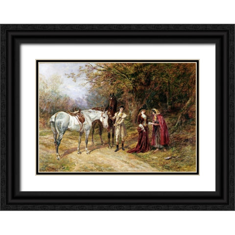 The Fortune Teller Black Ornate Wood Framed Art Print with Double Matting by Hardy, Heywood