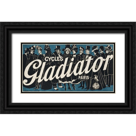 Cycles Gladiator Black Ornate Wood Framed Art Print with Double Matting by Henri, Paolo