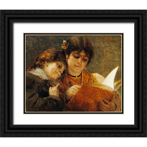 A Fairy Tale Black Ornate Wood Framed Art Print with Double Matting by Herbo, Leon