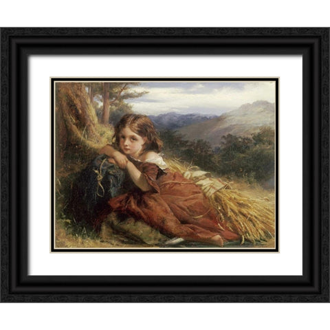 An Autumn Afternoon Black Ornate Wood Framed Art Print with Double Matting by Herdman, Robert