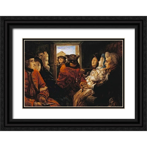 Your Money Or Your Life Black Ornate Wood Framed Art Print with Double Matting by Joy, Thomas Musgrove