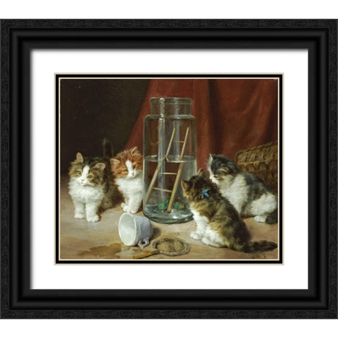 The Prisoners Black Ornate Wood Framed Art Print with Double Matting by Merlin, Daniel