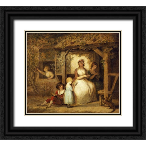 After School Black Ornate Wood Framed Art Print with Double Matting by Spilsbury, Maria