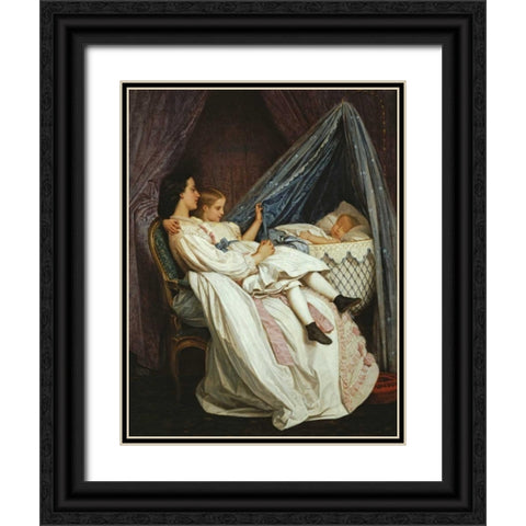 The New Arrival Black Ornate Wood Framed Art Print with Double Matting by Toulmouche, Auguste