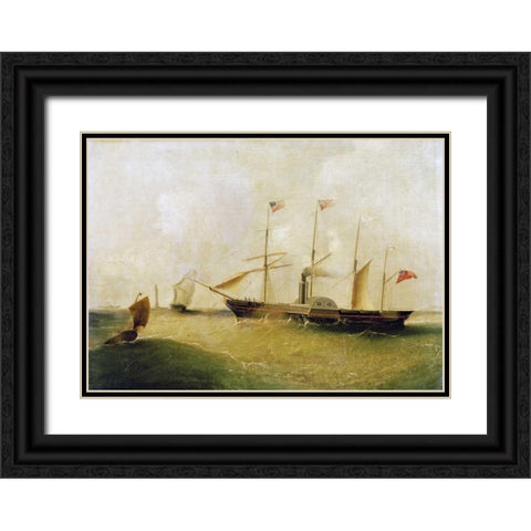 The Great Western Black Ornate Wood Framed Art Print with Double Matting by Tudgay, I.