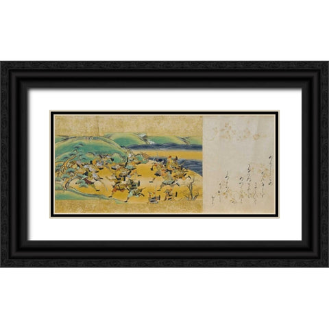 Story of Fowls and Rats Black Ornate Wood Framed Art Print with Double Matting by Unknown
