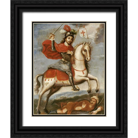 Santiago Matamoros Black Ornate Wood Framed Art Print with Double Matting by Unknown