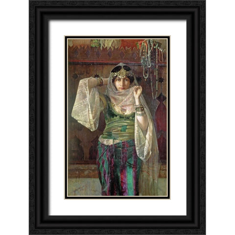 The Queen of The Harem Black Ornate Wood Framed Art Print with Double Matting by Bredt, Ferdinand Max