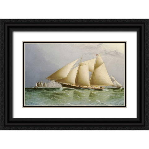 Vesta Off The Needles Black Ornate Wood Framed Art Print with Double Matting by Buttersworth, James E.