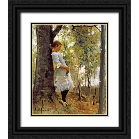 In The Woods Black Ornate Wood Framed Art Print with Double Matting by Lundahl, Amelie