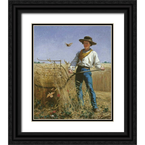 The Invasion Black Ornate Wood Framed Art Print with Double Matting by Mayer, Frank Blackwell