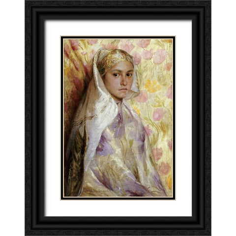 Eastern Souvenir Black Ornate Wood Framed Art Print with Double Matting by Mueller, Alexander