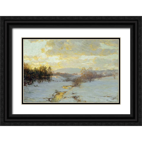 Twilight Black Ornate Wood Framed Art Print with Double Matting by Palmer, Walter Launt