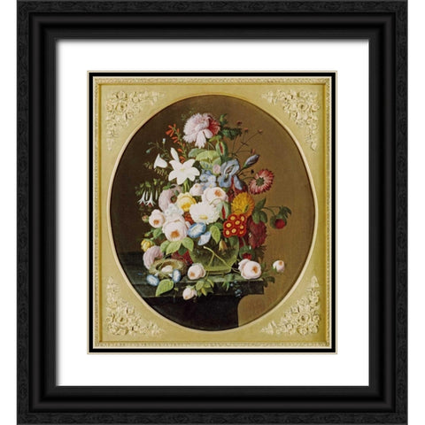 Natures Bounty II Black Ornate Wood Framed Art Print with Double Matting by Roesen, Severin