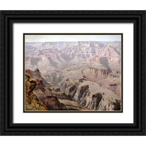 Yavapai Point Black Ornate Wood Framed Art Print with Double Matting by Widforss, Gunnar