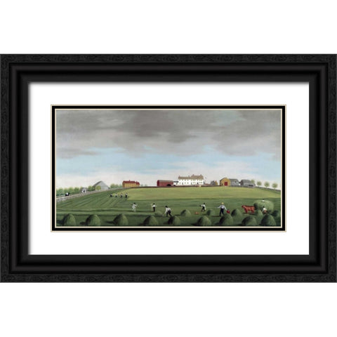 Ralph Wheelocks Farm Black Ornate Wood Framed Art Print with Double Matting by Alexander, Francis
