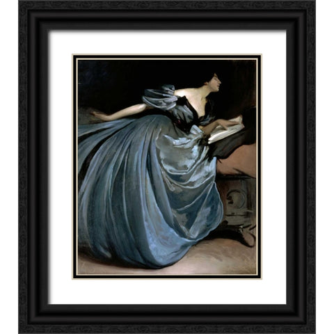 Alethea, 1895 Black Ornate Wood Framed Art Print with Double Matting by Alexander, John White