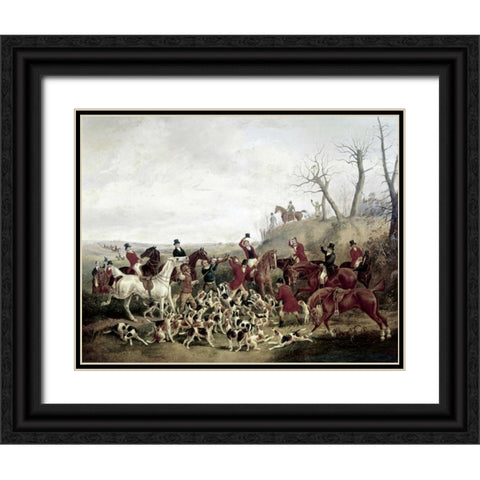 Kill Black Ornate Wood Framed Art Print with Double Matting by Alken, Henry Thomas