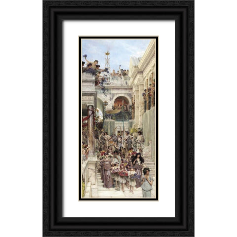 Rites of Spring Black Ornate Wood Framed Art Print with Double Matting by Alma-Tadema, Sir Lawrence