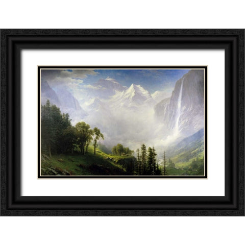 Majesty Of The Mountains Black Ornate Wood Framed Art Print with Double Matting by Bierstadt, Albert