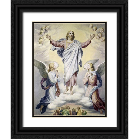 Ascension, The Hoffman Black Ornate Wood Framed Art Print with Double Matting by Hofmann, Heinrich