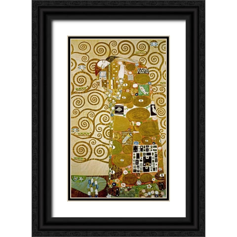 Fulfillment Black Ornate Wood Framed Art Print with Double Matting by Klimt, Gustav