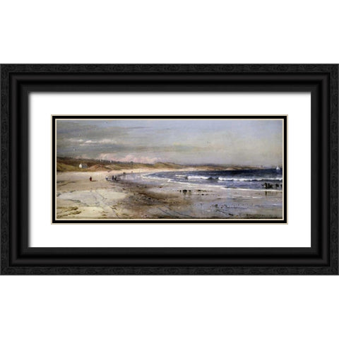 Along the Coast Black Ornate Wood Framed Art Print with Double Matting by Lewis, Edmund Darch