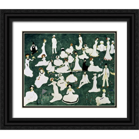 Recovery of a Society Black Ornate Wood Framed Art Print with Double Matting by Malevich, Kazimir