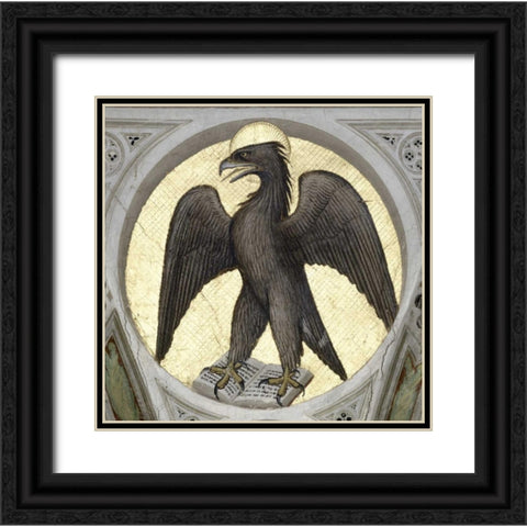 Saint John As An Eagle Black Ornate Wood Framed Art Print with Double Matting by De Menabuoi, Giusto