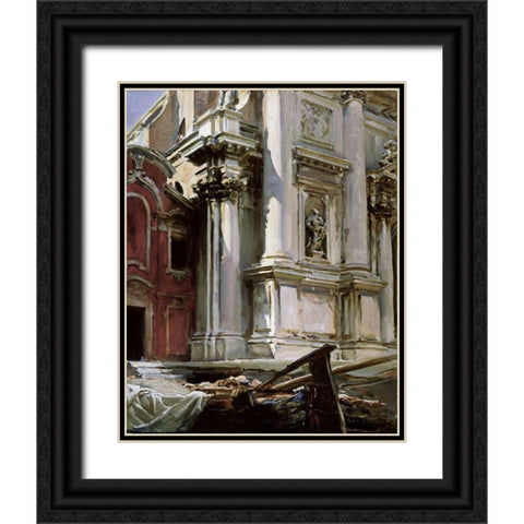 Church of San Stae, Venice Black Ornate Wood Framed Art Print with Double Matting by Sargent, John Singer