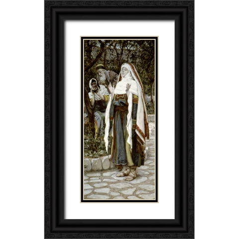 Magnificat Black Ornate Wood Framed Art Print with Double Matting by Tissot, James Jacques